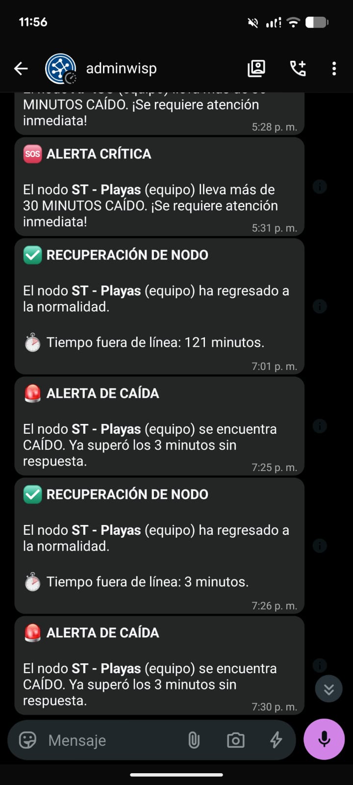Alertas WhatsApp