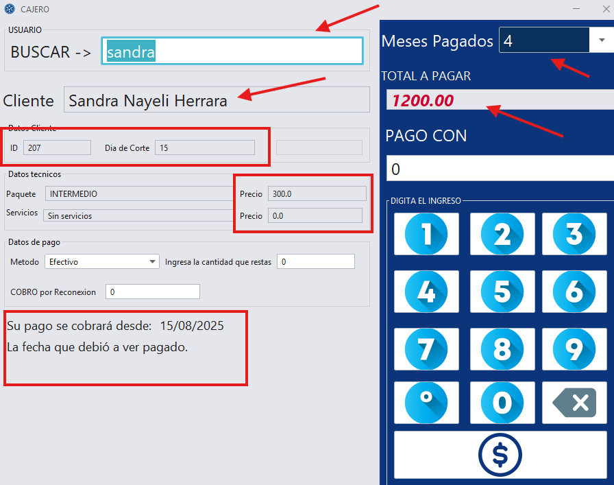 Búsqueda de cliente